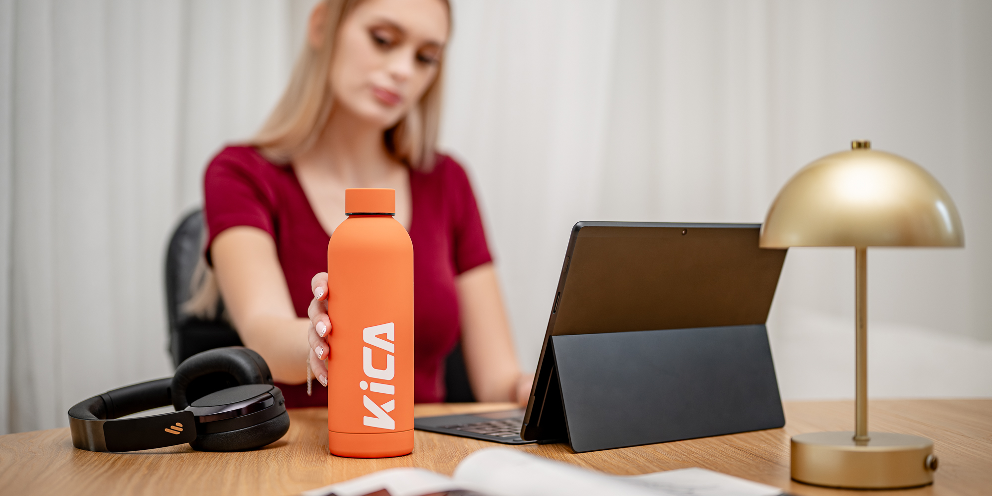 Butelka stalowa KiCA Active 500 ml - czarna